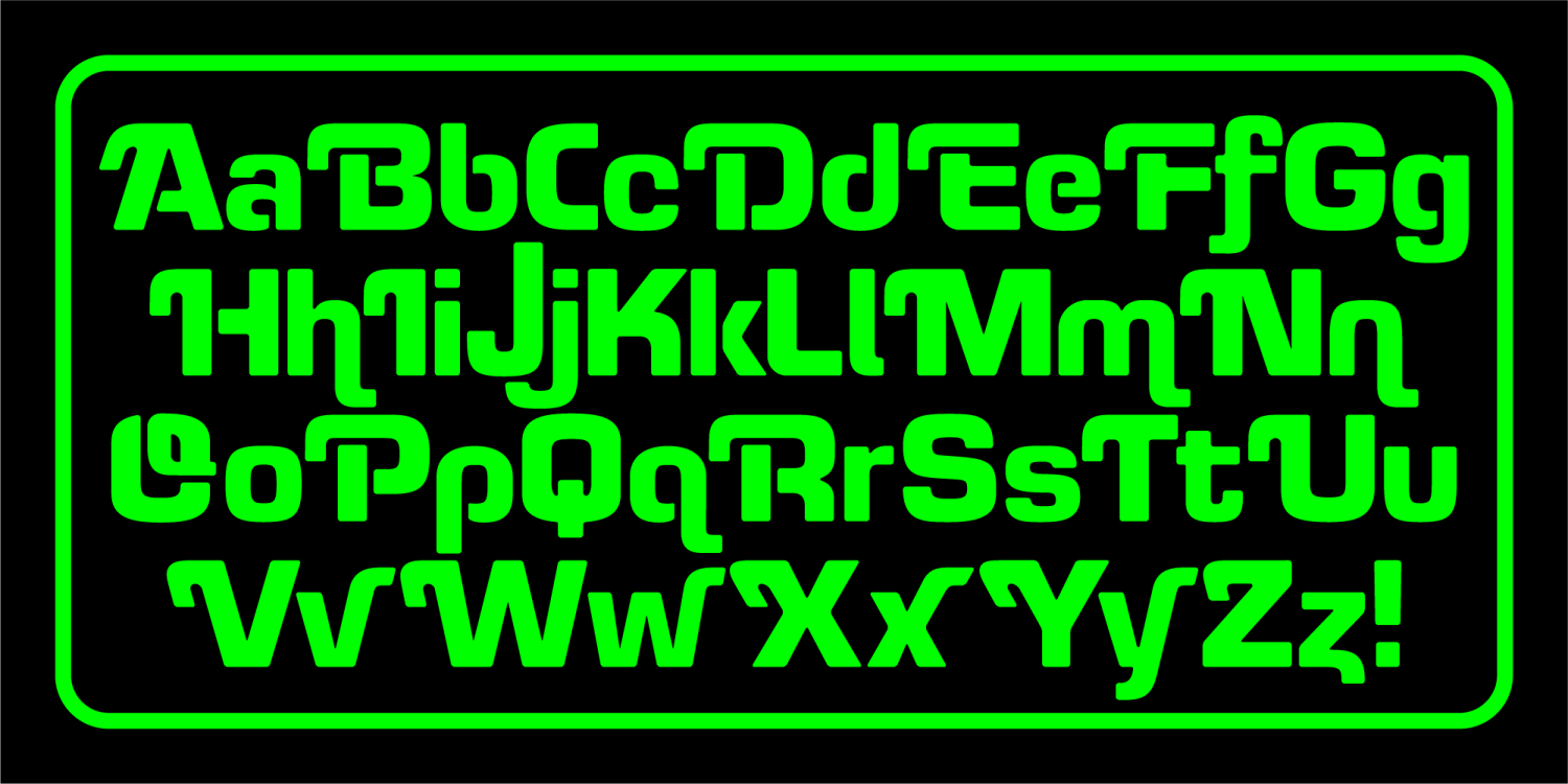 Alphazoid Font Poster