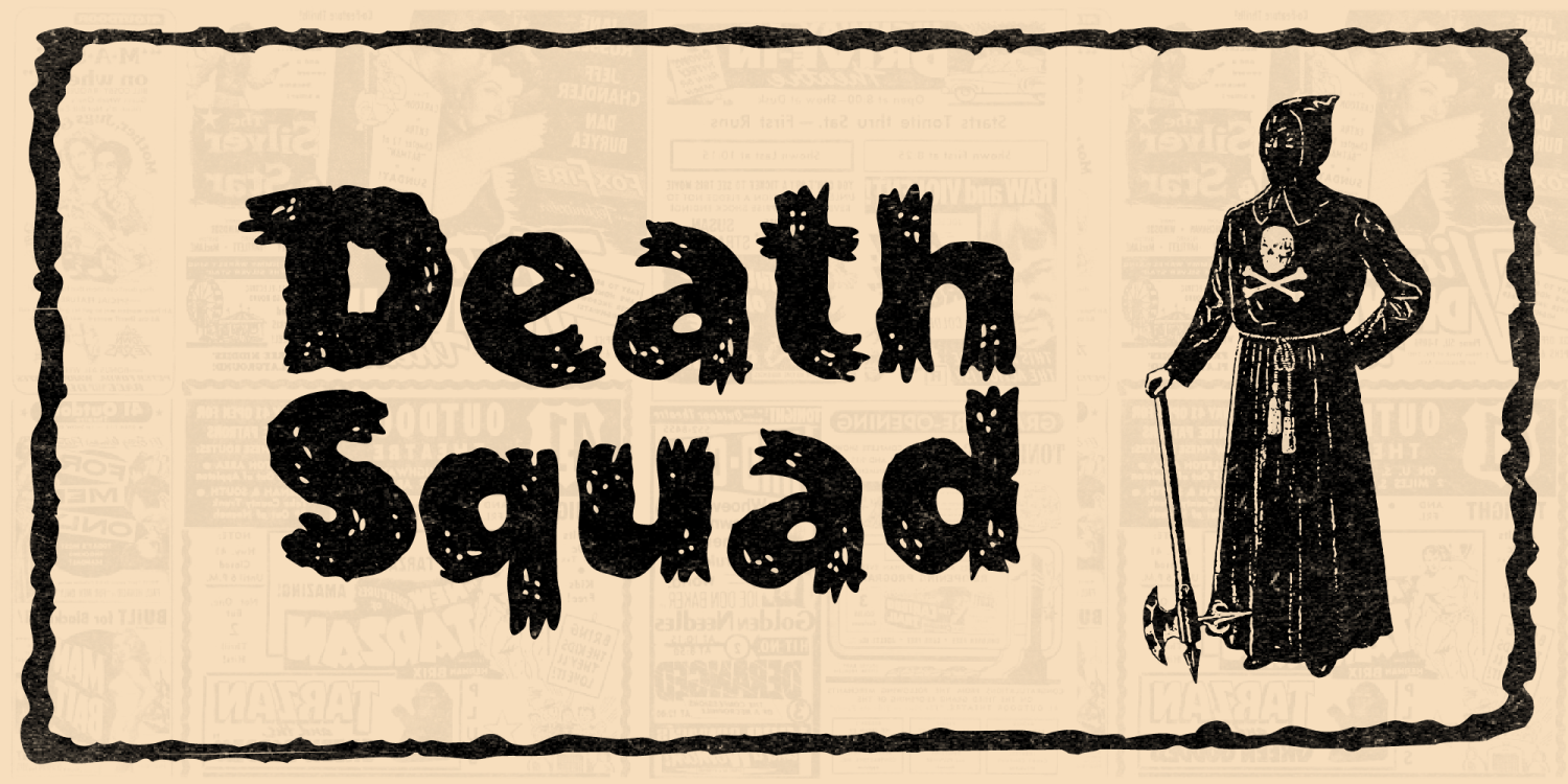 Death Squad Font Poster