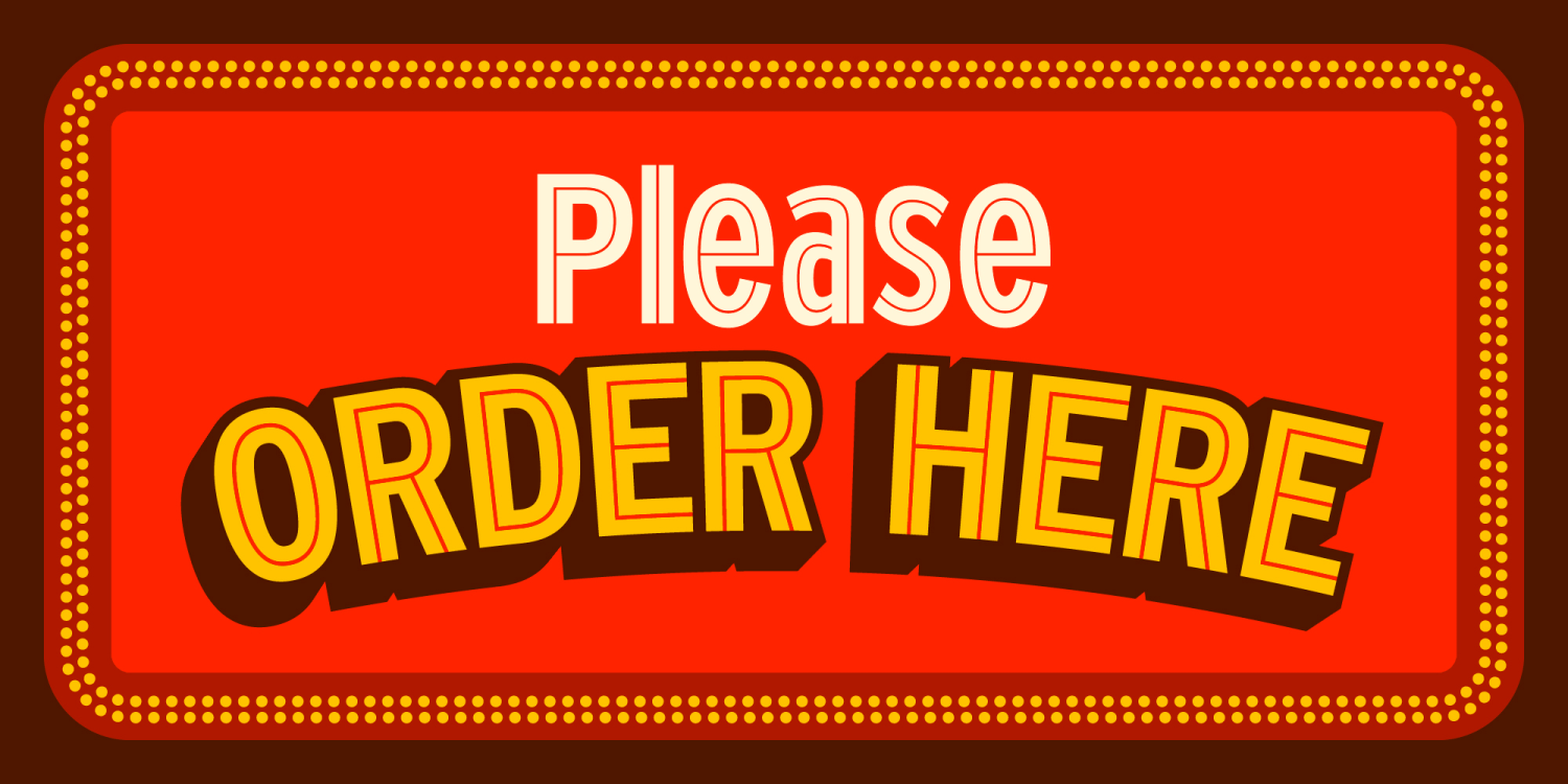 Drive Thru Font Poster