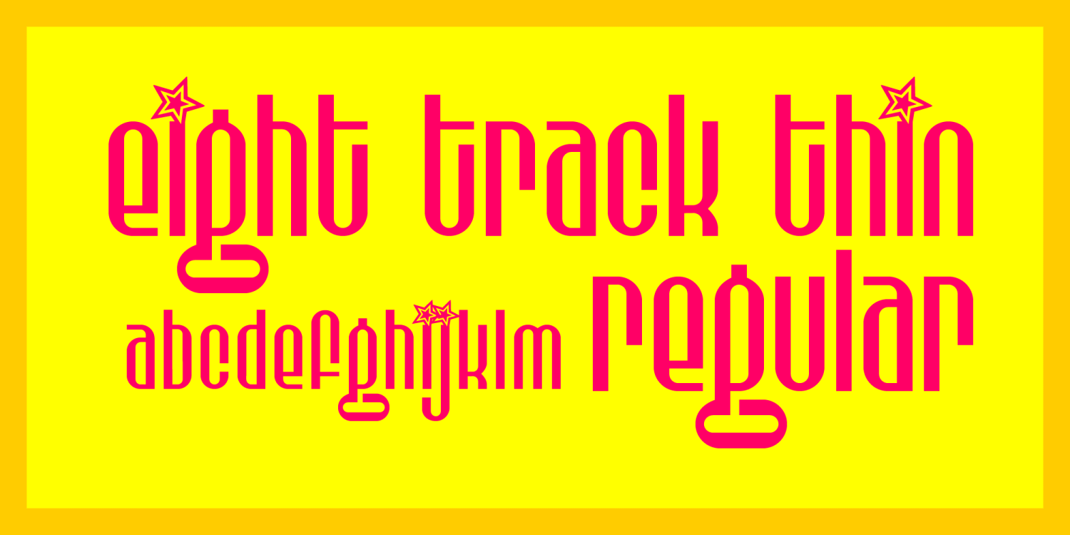 Eight Track Font Poster