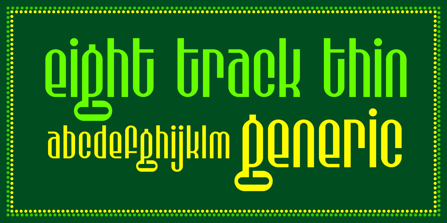 Eight Track Font Poster