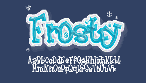 Frosty Font Poster