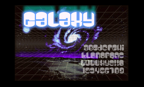 Galaxy Font Poster