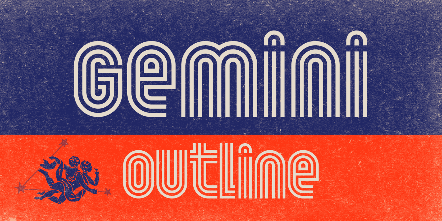 Gemini Family Font Poster