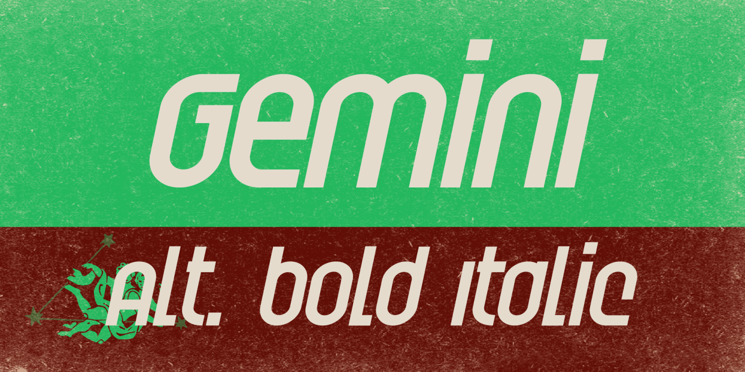 Gemini Family Font Poster