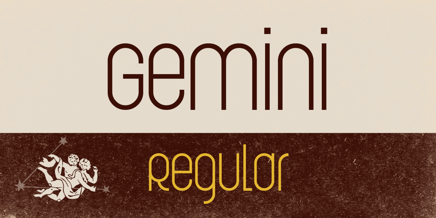 Gemini Family Font Poster