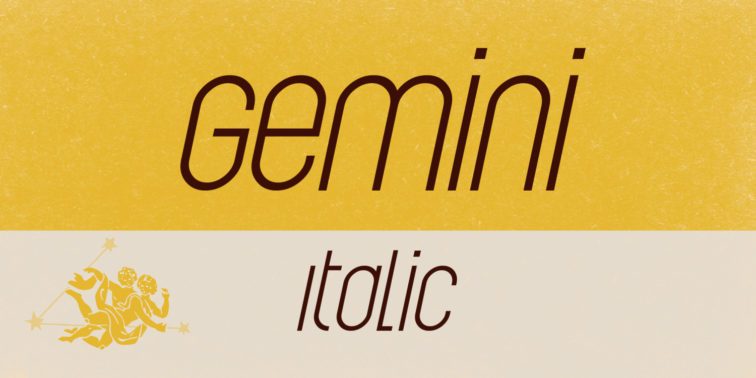 Gemini Family Font Poster