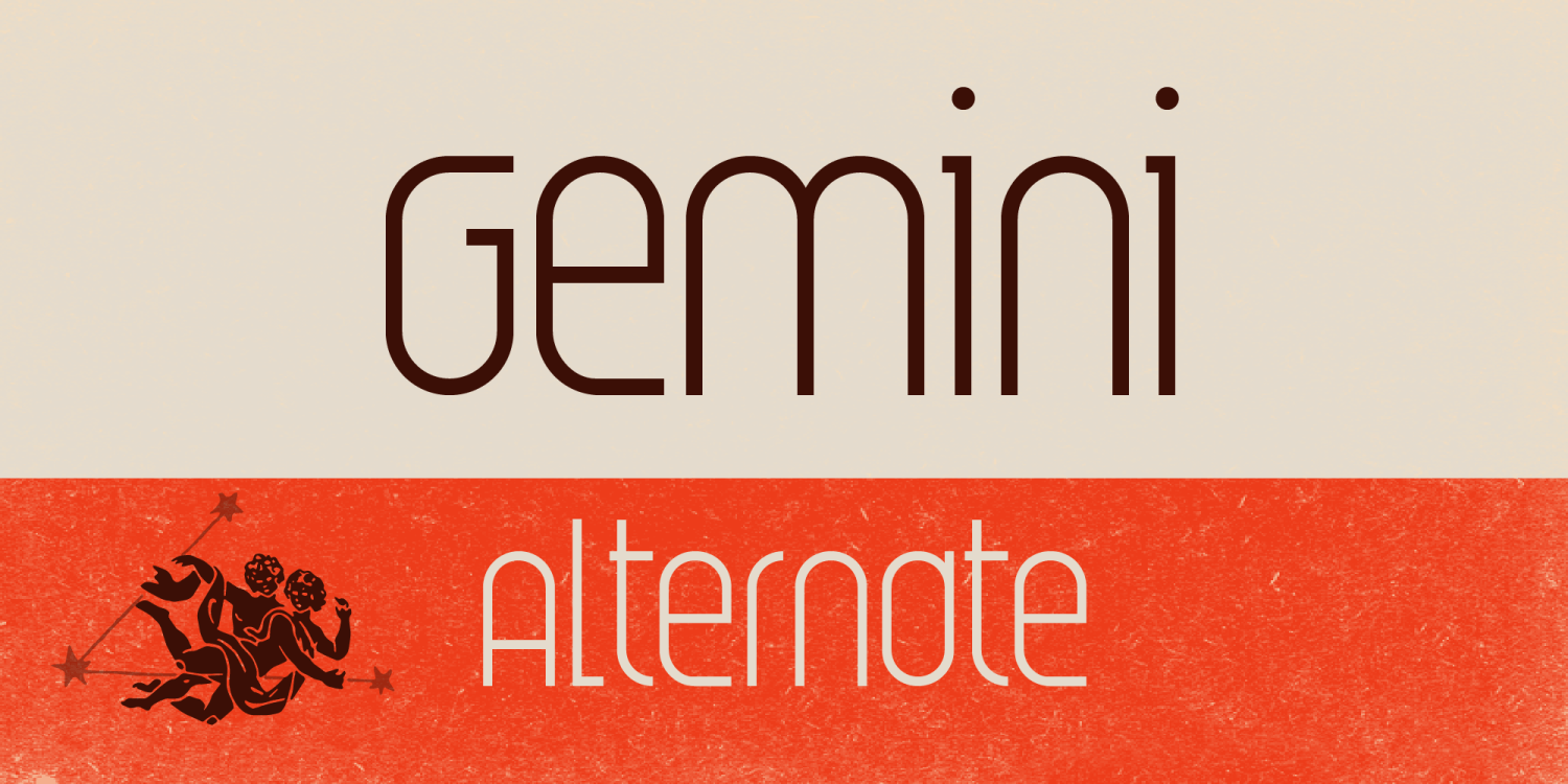 Gemini Family Font Poster