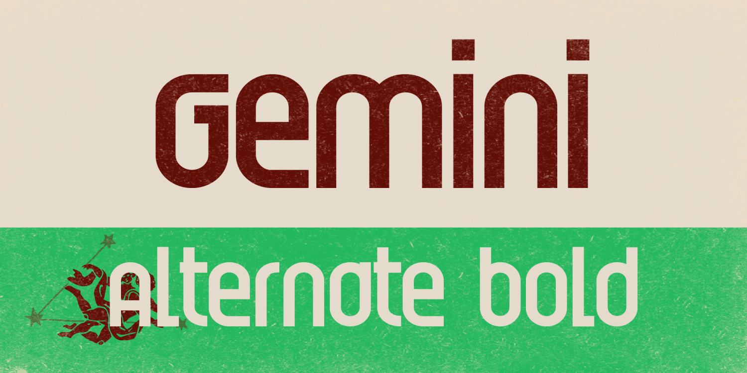 Gemini Family Font Poster