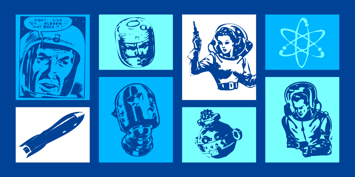 Glamocon RetroBats Font Poster