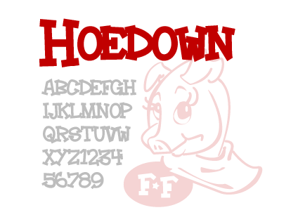 Hoedown Font Poster