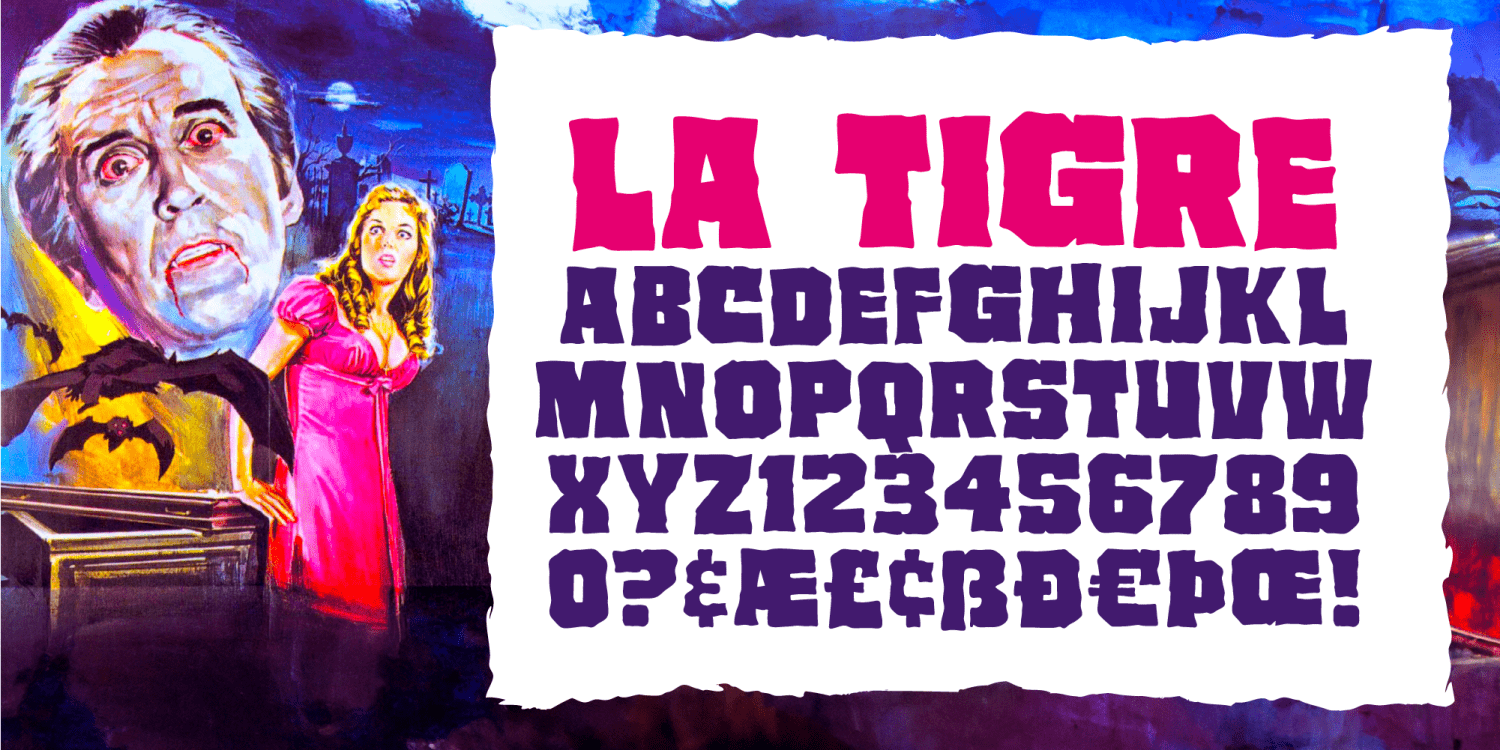 La Tigre Font Poster