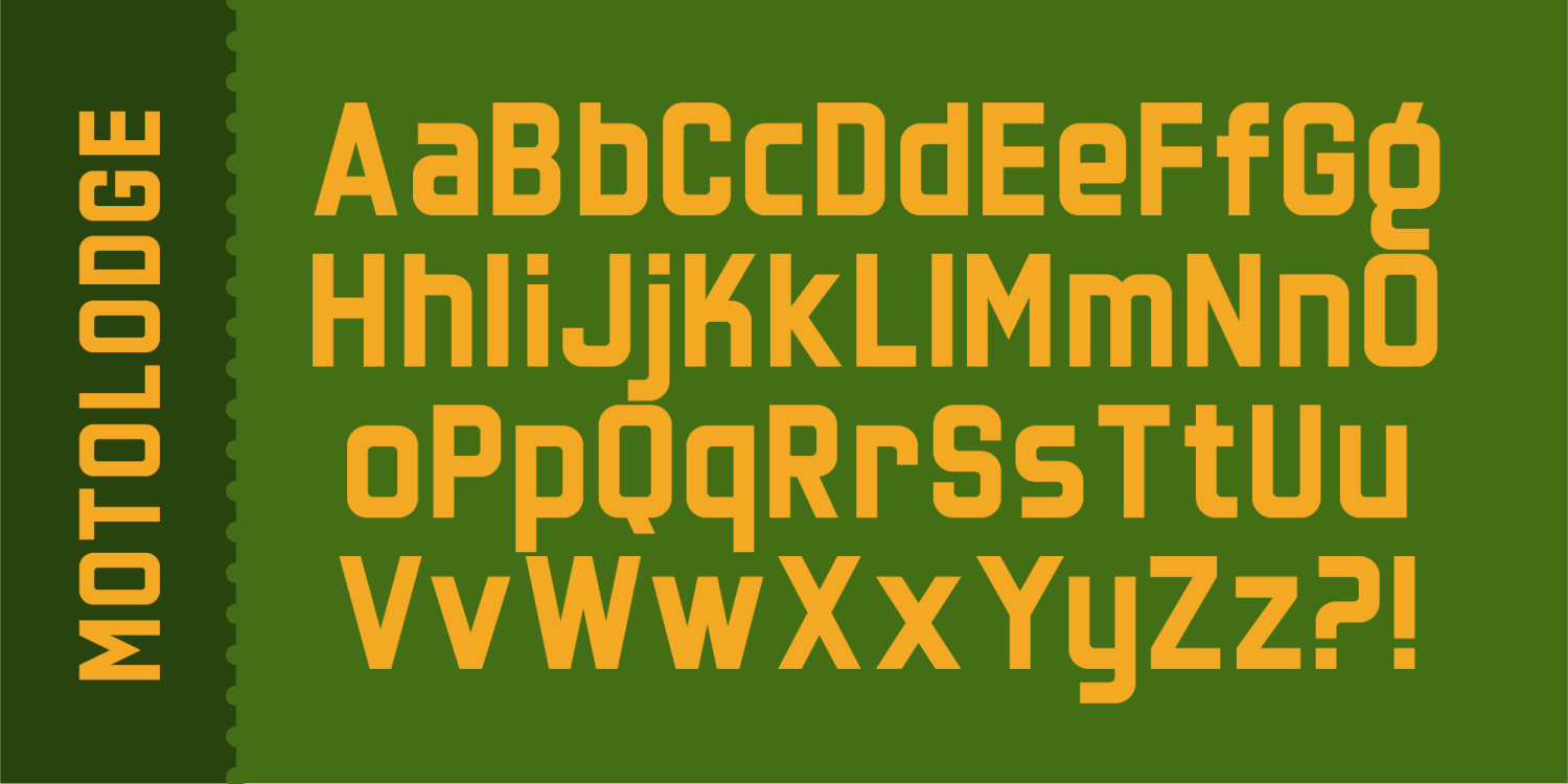 Motolodge Font Poster