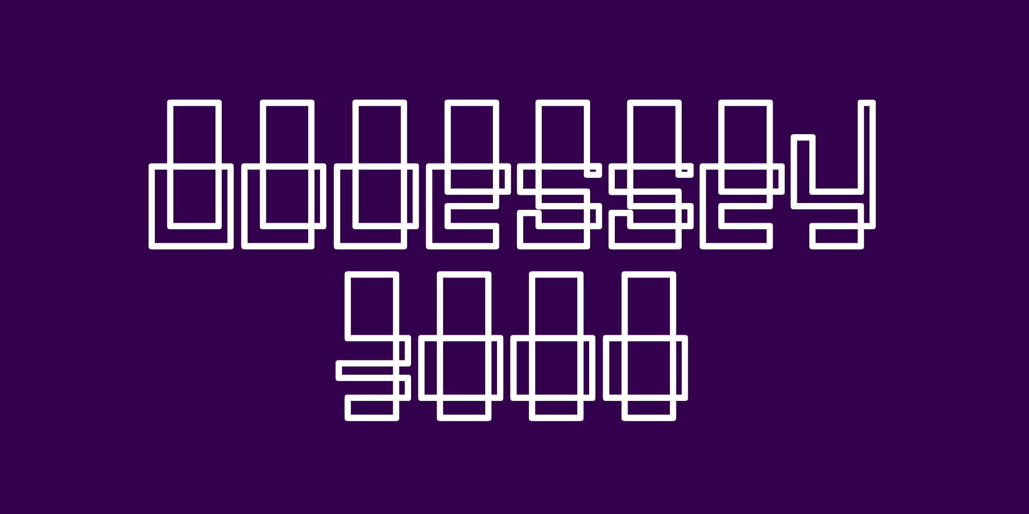 Oddessey Font Poster