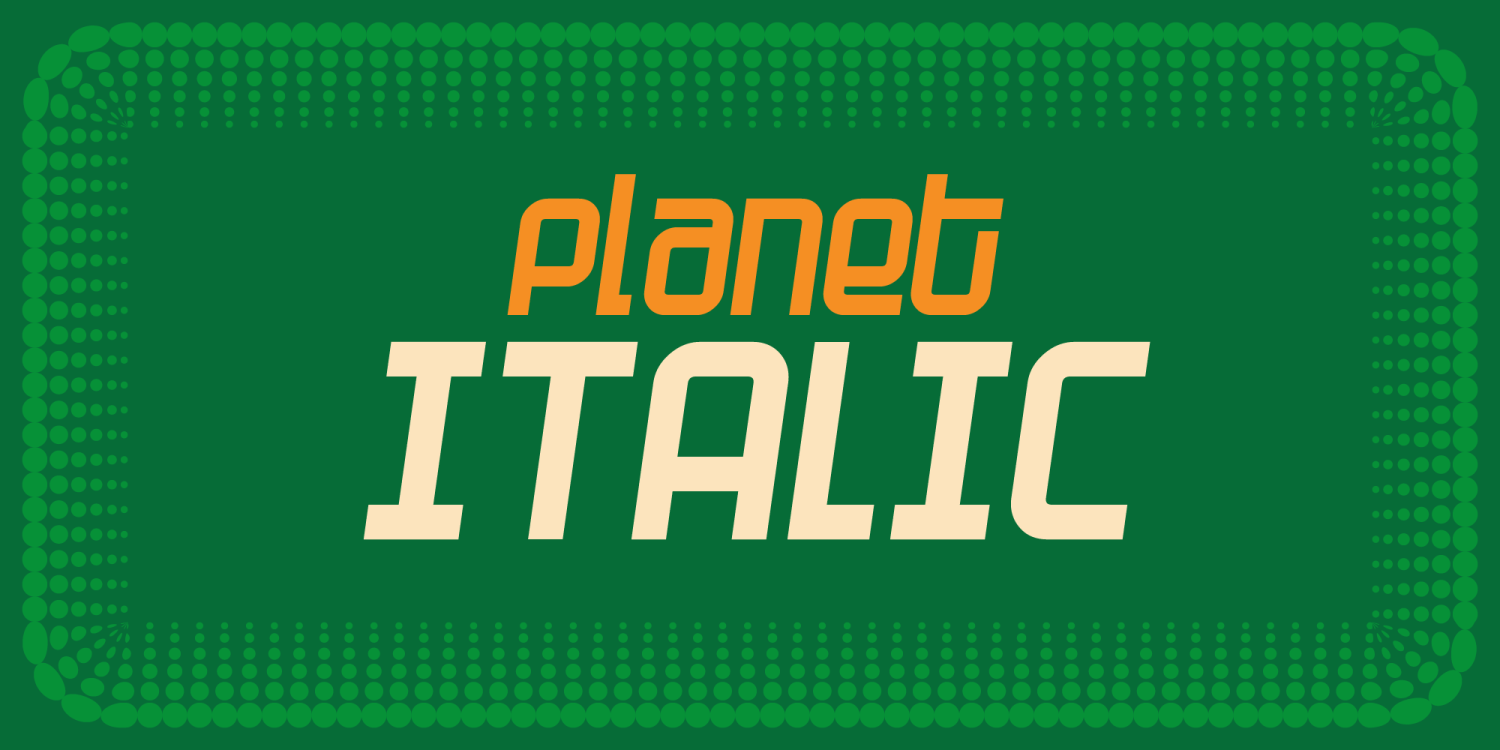 Planet Font Poster