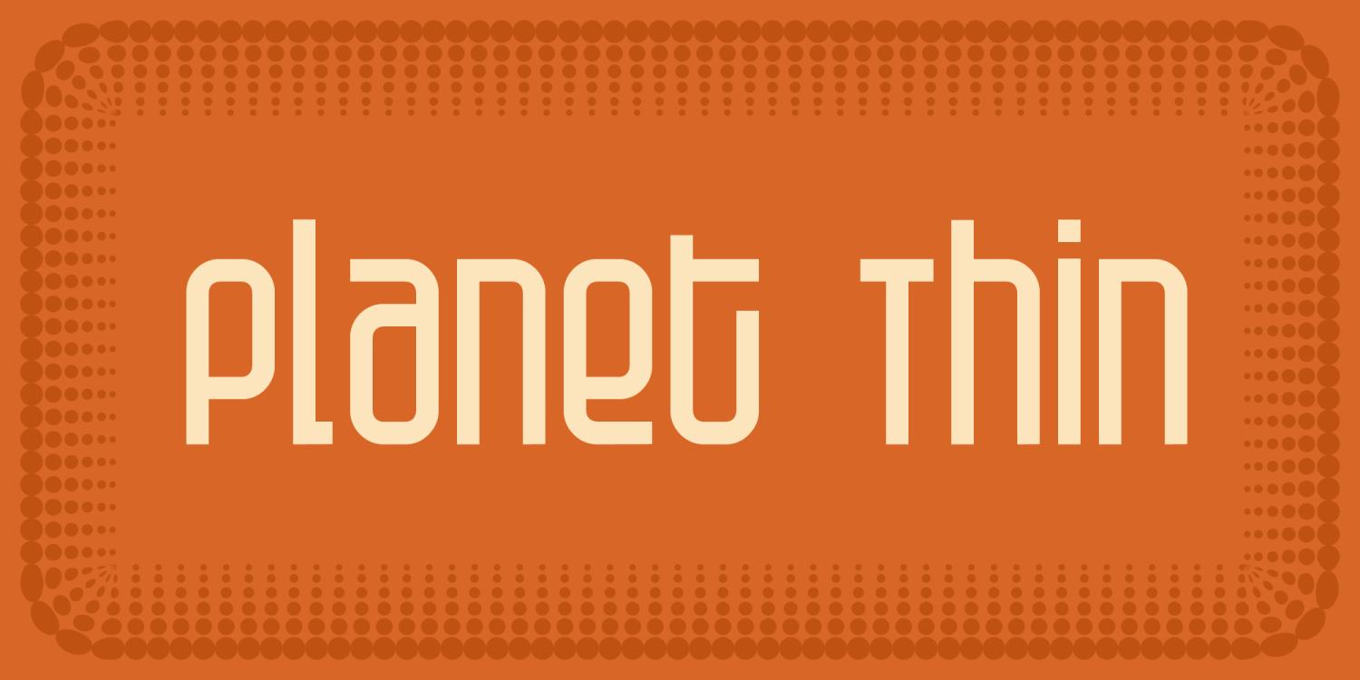 Planet Font Poster