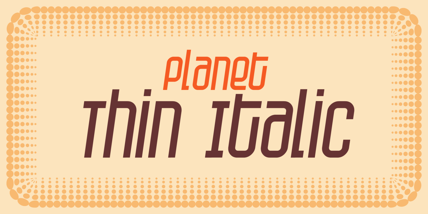 Planet Font Poster