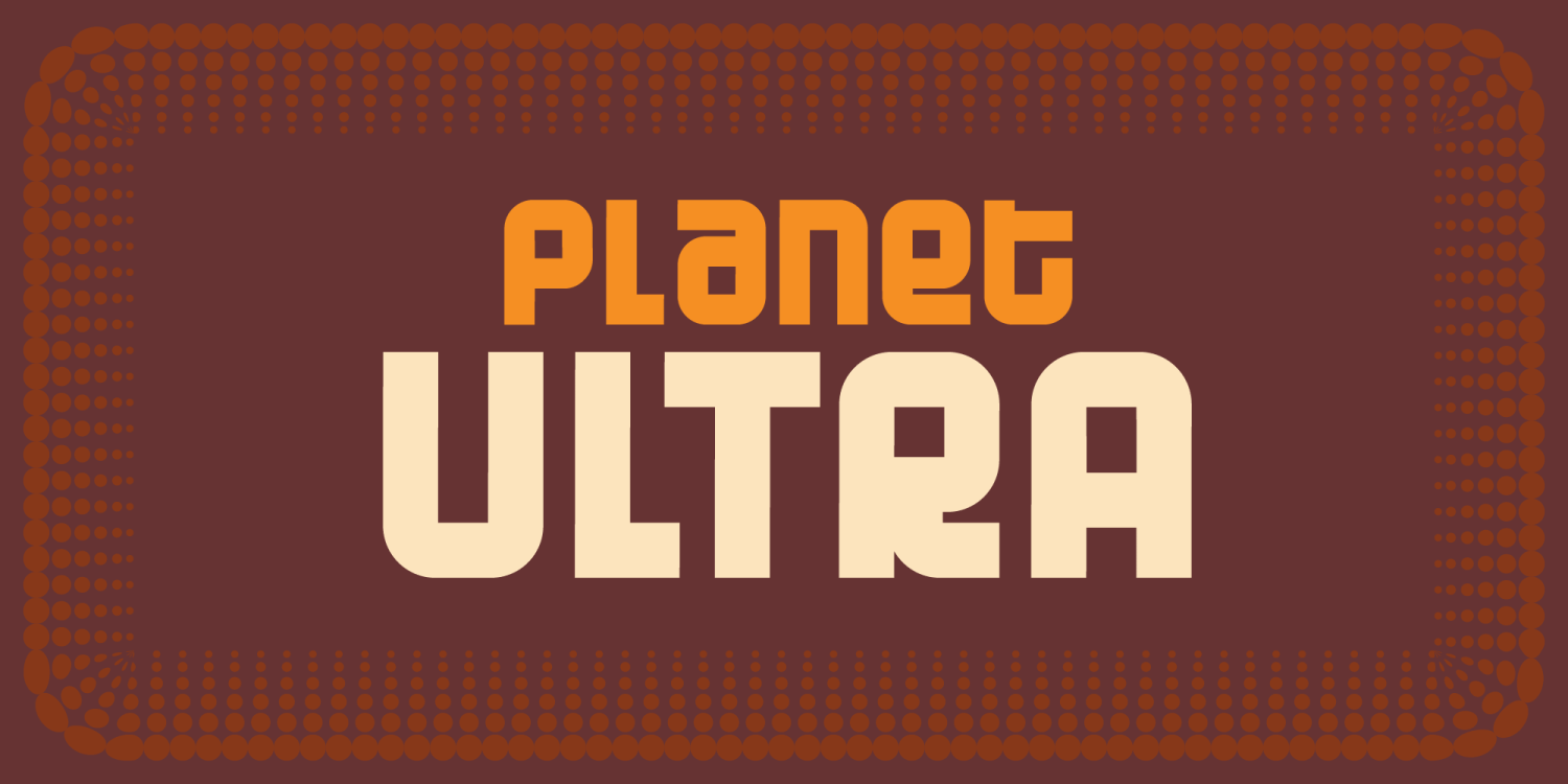 Planet Font Poster