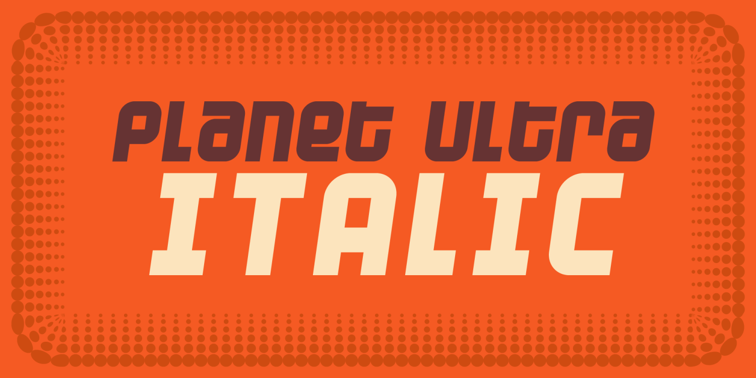Planet Font Poster