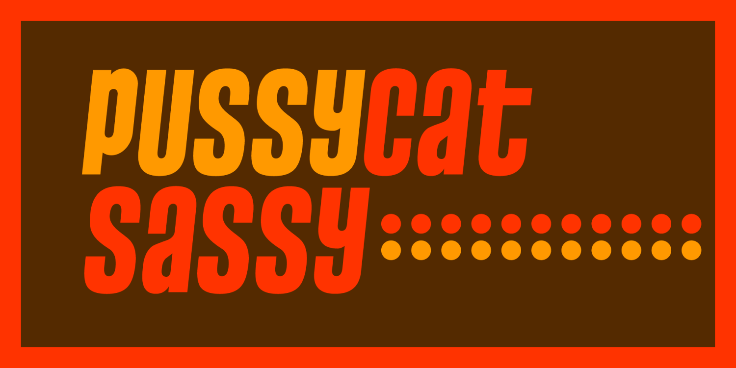 Pussycat Font Poster