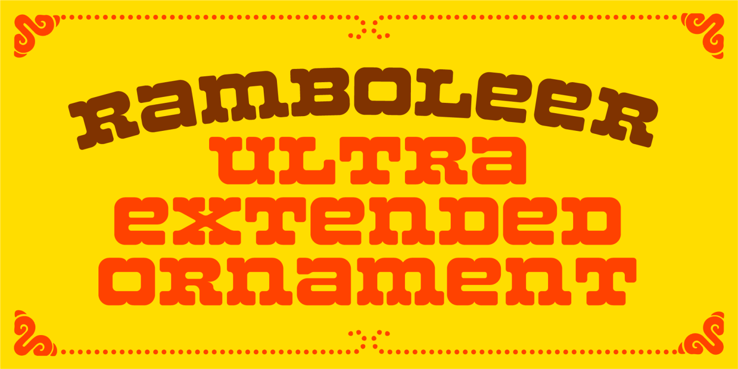 Ramboleer Font Poster