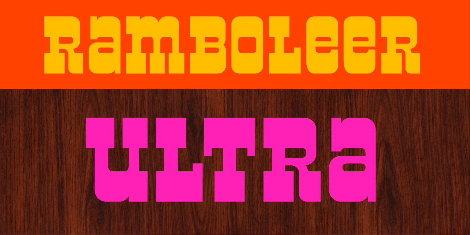 Ramboleer Font Poster