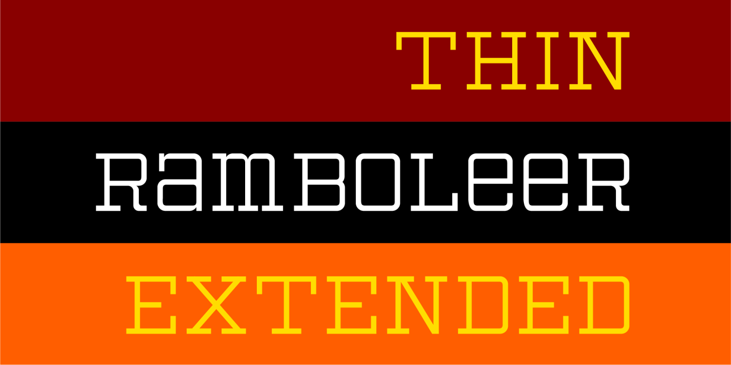 Ramboleer Font Poster