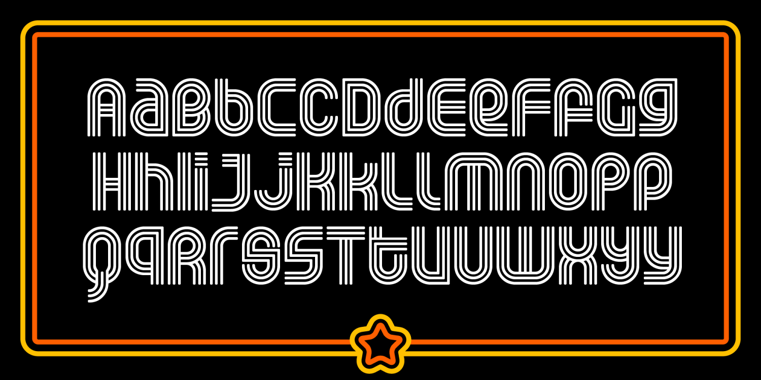 Rolloglide Font Poster