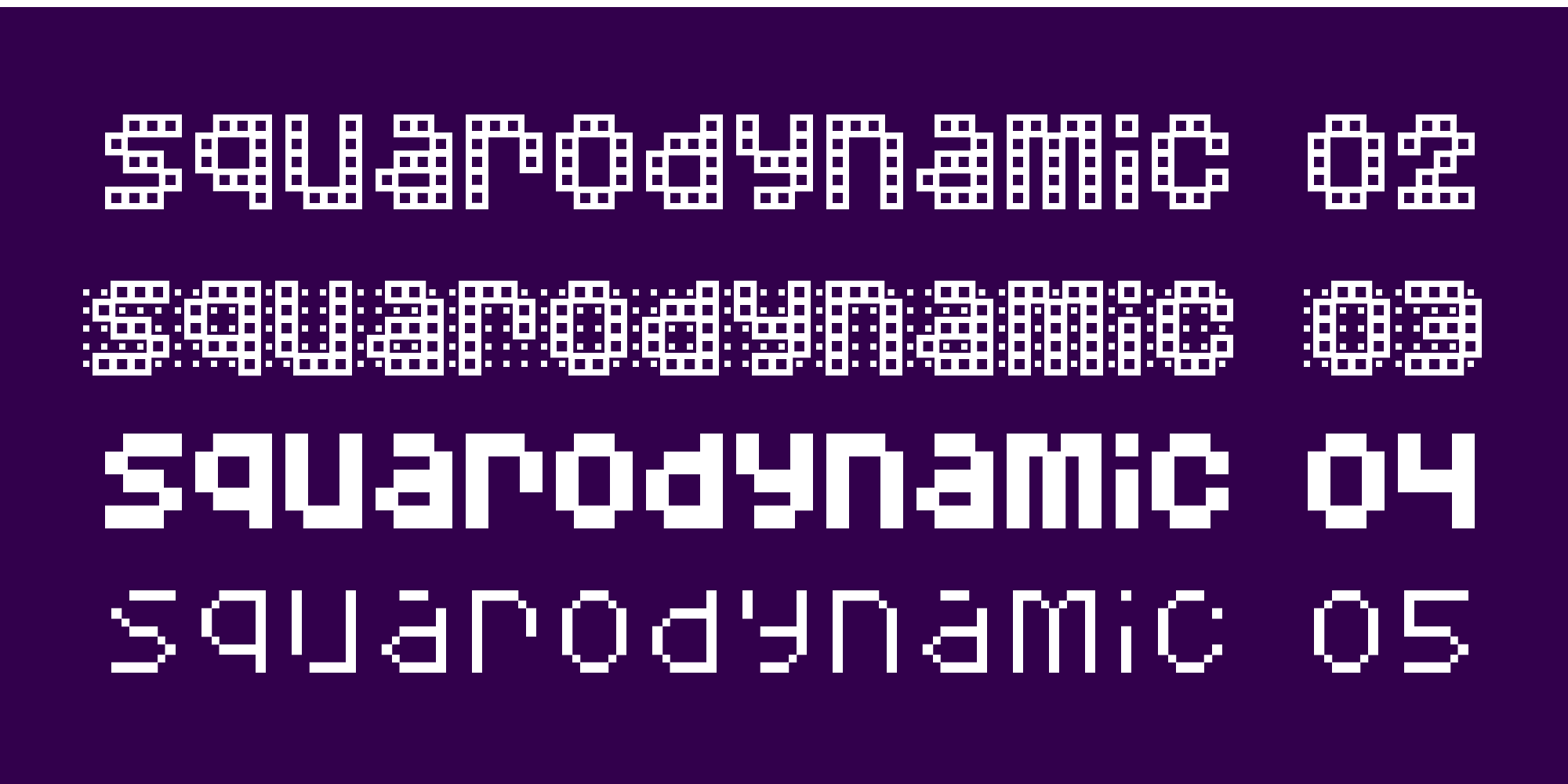 Squarodynamic Font Poster