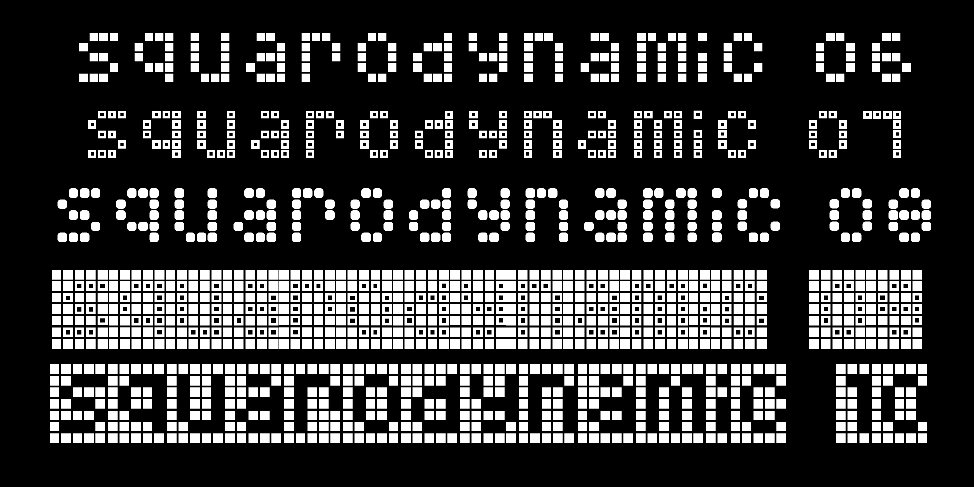 Squarodynamic Font Poster
