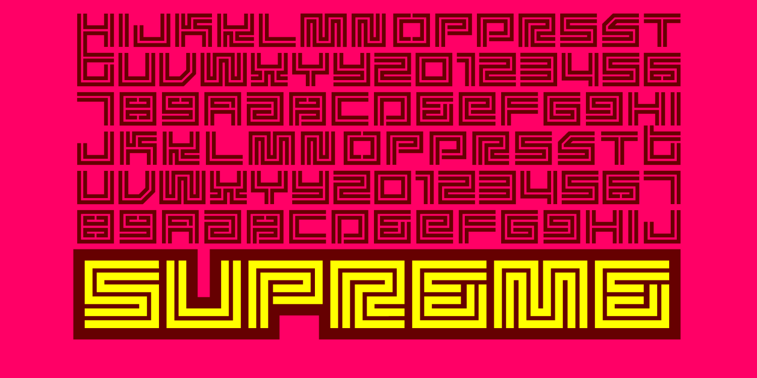 Supreme Font Family