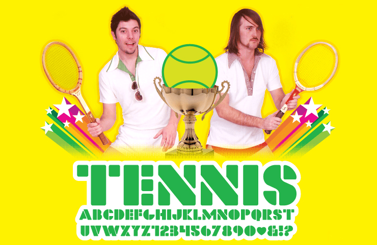 Tennis Font Poster