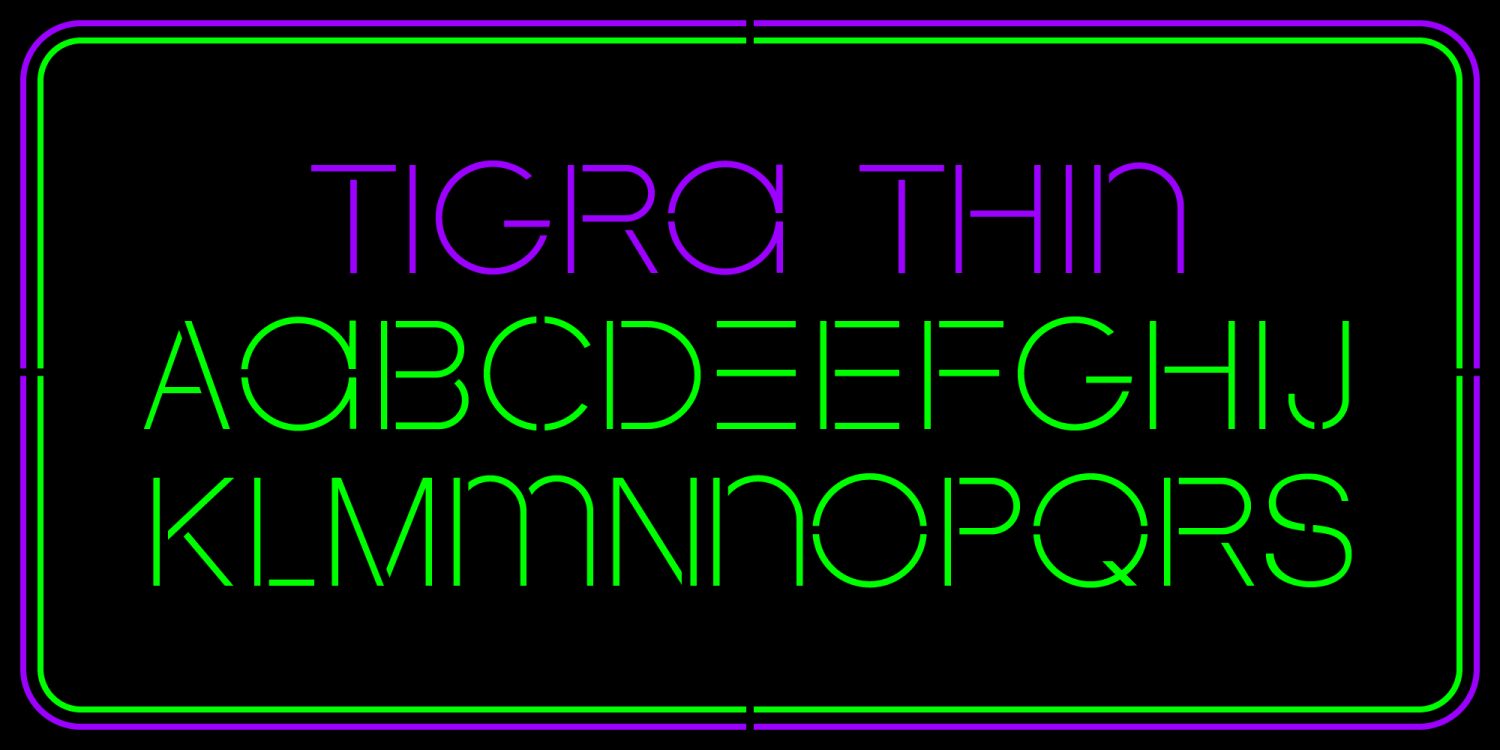 Tigra Font Poster
