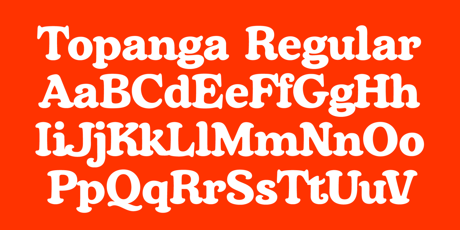 Topanga Font Poster