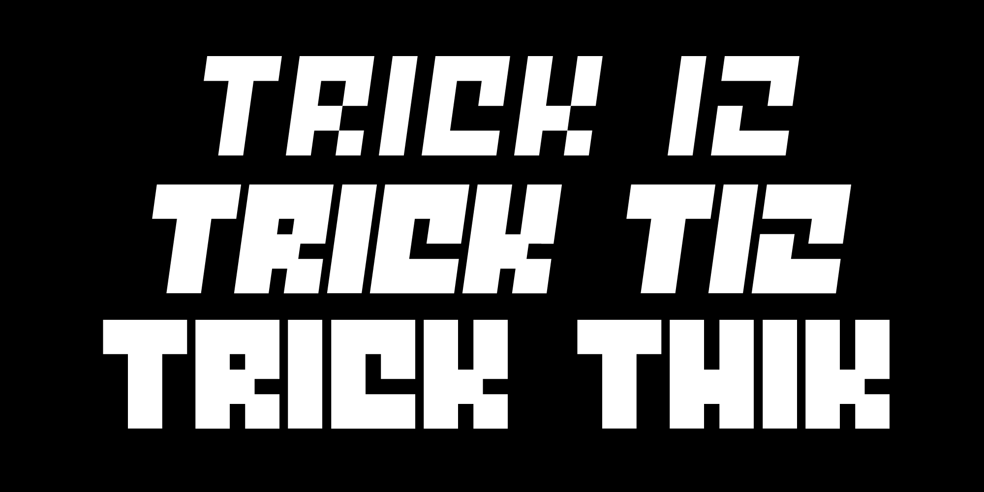 Trick Font Poster